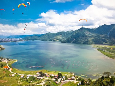 paragliding In Pokhara over Rara Lake